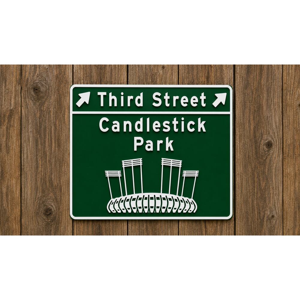 Candlestick Park Stadium Street Sign San Francisco California Giants 49ers Road